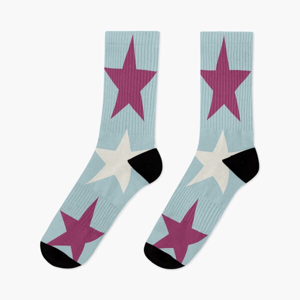 Item preview, Large MAROON RED, CREAM and DUCK EGG BLUE STARS  designed and sold by RachelMacht.