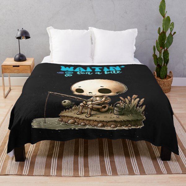 Item preview, Fishing Skeleton Waiting For A Bite designed and sold by AlienOccupation.
