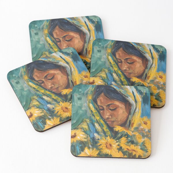 Item preview, Bangladeshi woman  | Painting in the style of Vincent van Gogh designed and sold by ComicsFactory.