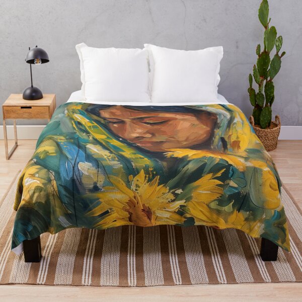 Item preview, Bangladeshi woman | Painting in the style of Vincent van Gogh designed and sold by ComicsFactory.