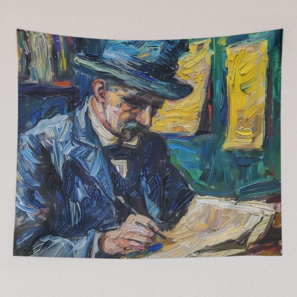 Item preview, Banker  | Painting in the style of Vincent van Gogh designed and sold by ComicsFactory.