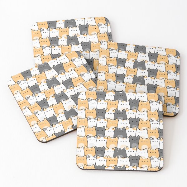 Item preview, Cute Chubby cats pattern designed and sold by WilliamSRamsey.