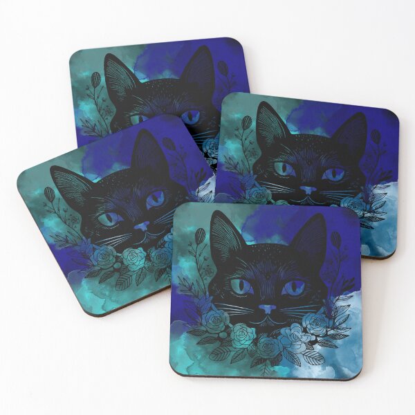 Item preview, Dark Watercolor Cat designed and sold by LCMerchEmporium.