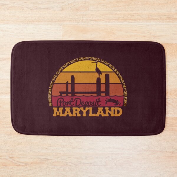 Item preview, Port Deposit Maryland Sunset Retro Local Pride Logo designed and sold by CRHPOD20.