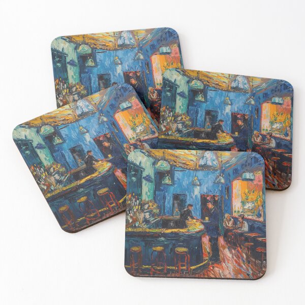 Item preview, Bar  | Painting in the style of Vincent van Gogh designed and sold by ComicsFactory.