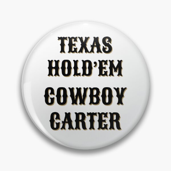 Item preview, Texas Hold Em Cowboy Carter White designed and sold by DesignDuoStudio.