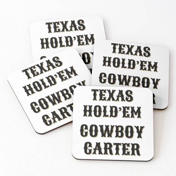 Item preview, Texas Hold Em Cowboy Carter White designed and sold by DesignDuoStudio.