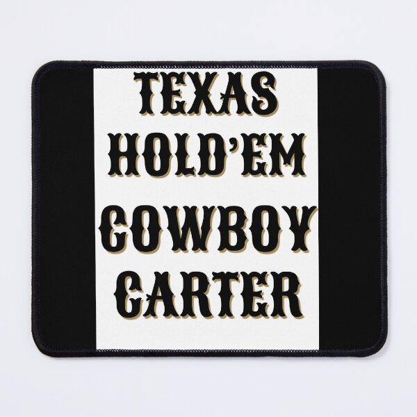 Item preview, Texas Hold Em Cowboy Carter White designed and sold by DesignDuoStudio.
