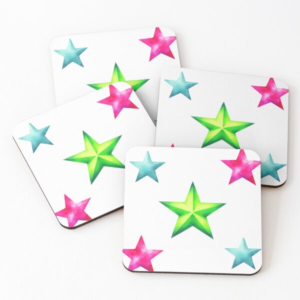 Item preview, Stellar - Watercolor Neon Star Pattern designed and sold by EWNDesigns.