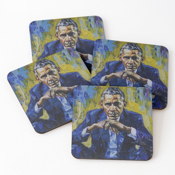 Item preview, Barack Obama | Painting in the style of Vincent van Gogh designed and sold by ComicsFactory.