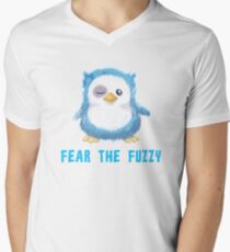 Cute baby penguin - fear the fuzzy Men's V-Neck T-Shirt