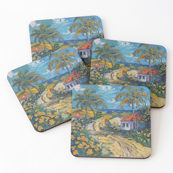 Item preview, Barbadian landscape  | Painting in the style of Vincent van Gogh designed and sold by ComicsFactory.