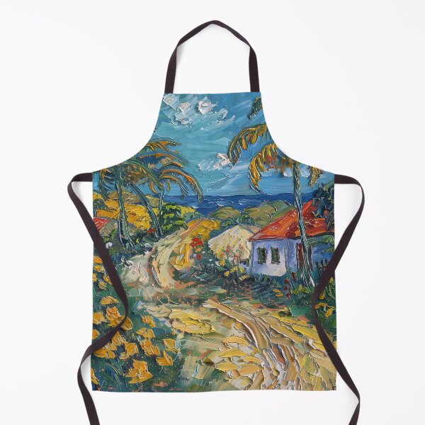 Item preview, Barbadian landscape | Painting in the style of Vincent van Gogh designed and sold by ComicsFactory.