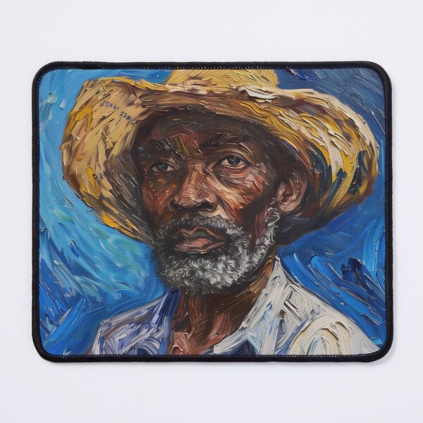 Item preview, Barbadian man  | Painting in the style of Vincent van Gogh designed and sold by ComicsFactory.