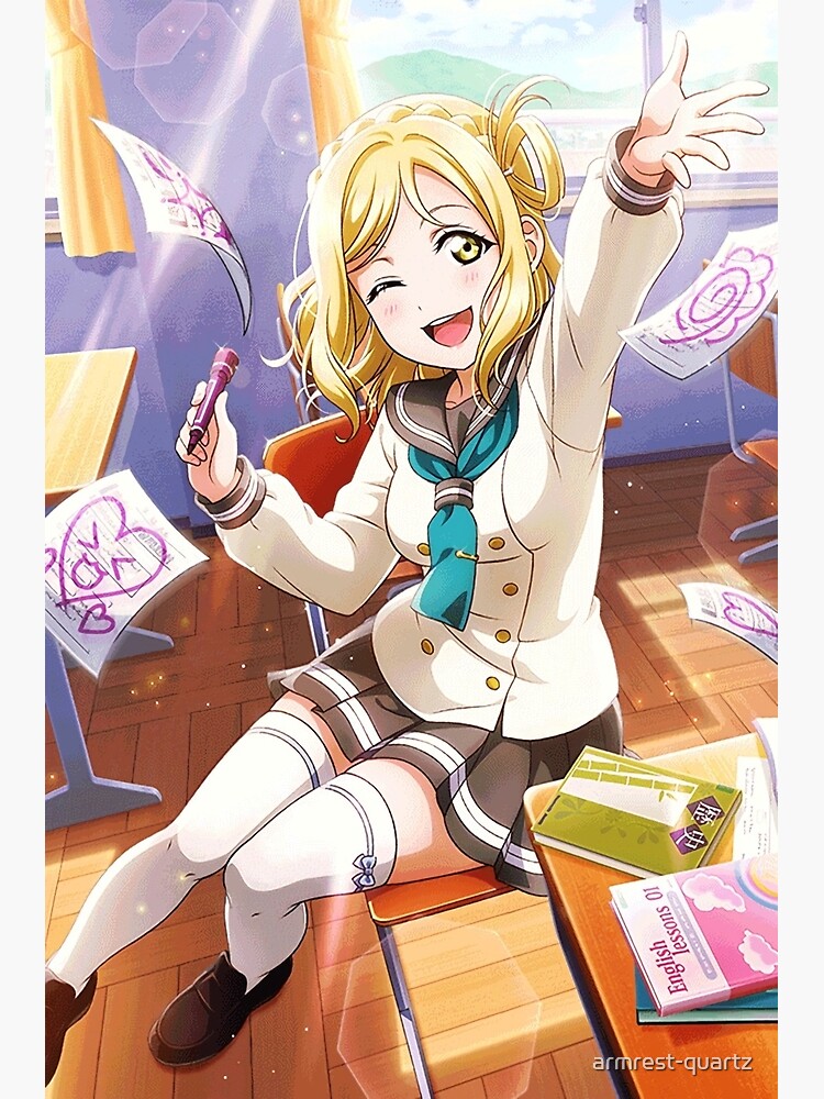 Mari Ohara Love Live Sunshine Greeting Card By Armrest Quartz Redbubble