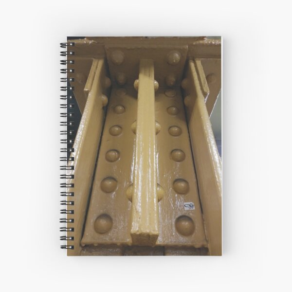 Metal riveted pillars, Not Wood Spiral Notebook
