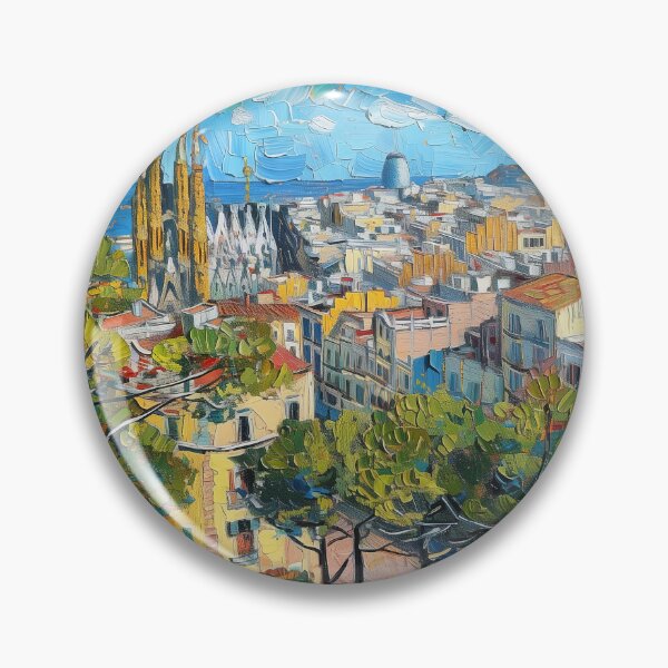 Item preview, Barcelona  | Painting in the style of Vincent van Gogh designed and sold by ComicsFactory.