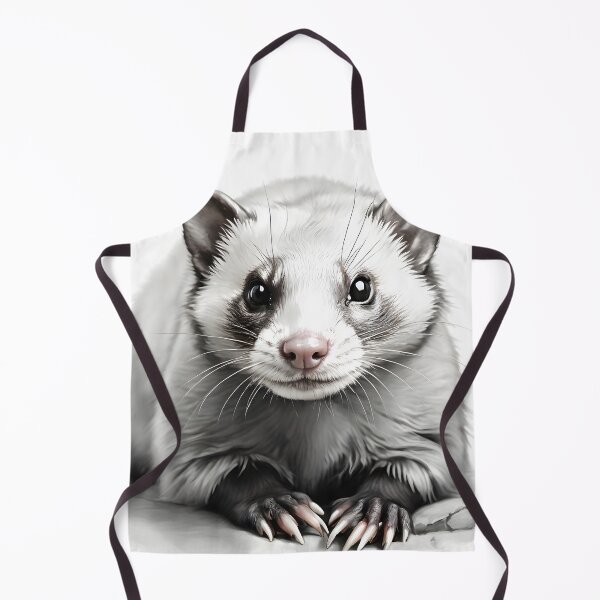 Item preview, Black and white weasel pencil drawing designed and sold by Pencil-Art.