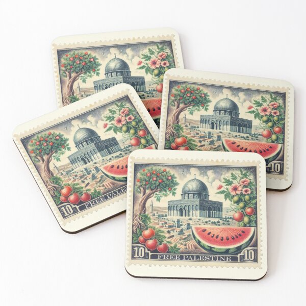 Item preview, Free Palestine Stamp Unauthorized Stamped Postale designed and sold by Slice Of Seed.