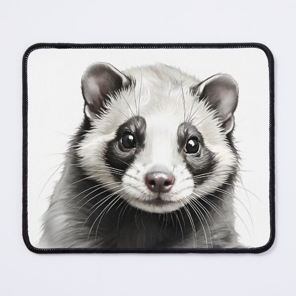 Item preview, Black and white weasel pencil drawing designed and sold by Pencil-Art.