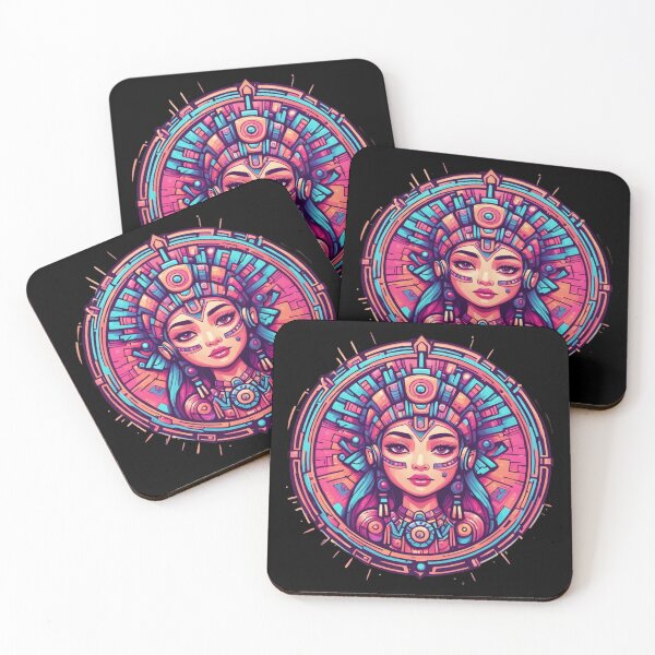 Item preview, Pastel Kawaii Girl, Aztec Sun Disc designed and sold by Burn-Ego.
