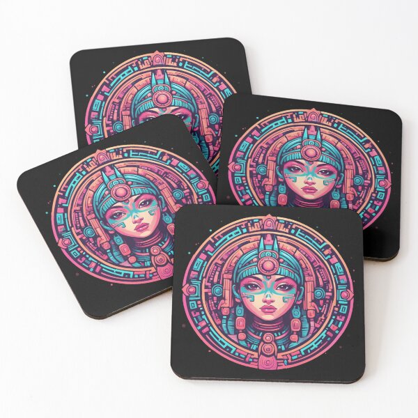 Item preview, Pastel Aztec Sun Disc, Kawaii Girl designed and sold by Burn-Ego.