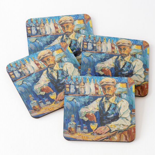 Item preview, Bartender | Painting in the style of Vincent van Gogh designed and sold by ComicsFactory.