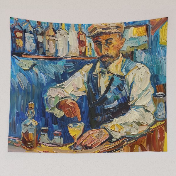Item preview, Bartender | Painting in the style of Vincent van Gogh designed and sold by ComicsFactory.