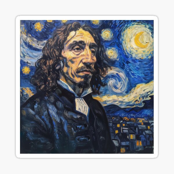 Aperçu de l'œuvre Baruch Spinoza | Peinture dans le style de Vincent van Gogh créée et vendue par ComicsFactory.