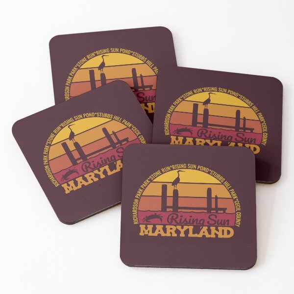 Item preview, Rising Sun Maryland Sunset Retro Local Pride Logo designed and sold by CRHPOD20.