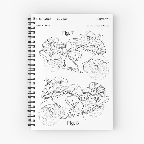 Item preview, Sportbike Patent Poster Drawing Design White Background designed and sold by Peek-Designs.