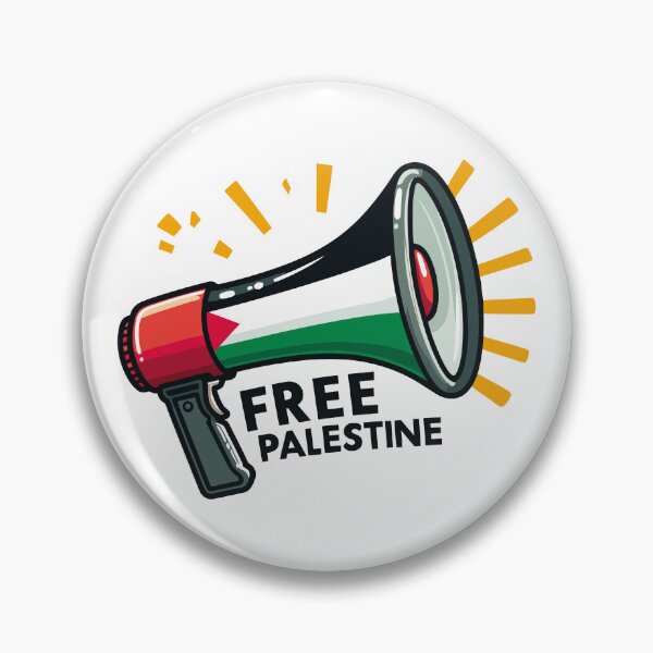 Item preview, Free Palestine Don't be silent Megaphone Loudspeaker designed and sold by Slice Of Seed.