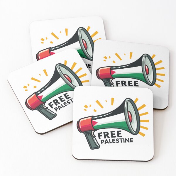 Item preview, Free Palestine Don't be silent Megaphone Loudspeaker designed and sold by Slice Of Seed.