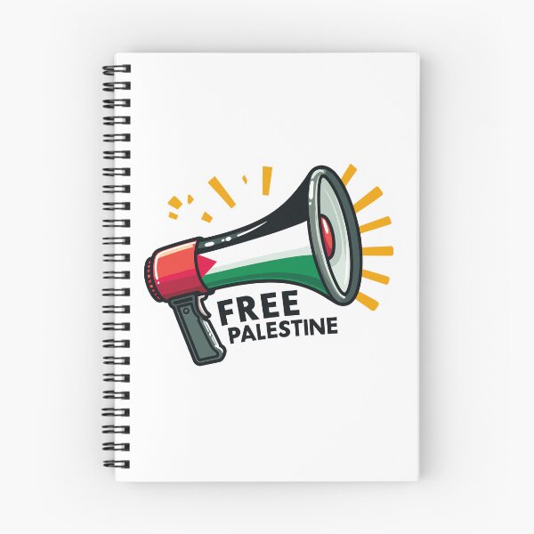 Item preview, Free Palestine Don't be silent Megaphone Loudspeaker designed and sold by Slice Of Seed.