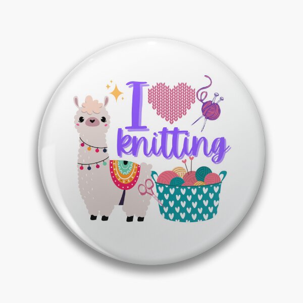 Item preview, I Love Knitting / Knitting Lover Print designed and sold by Thehatinthecat.