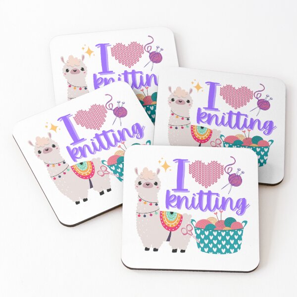 Item preview, I Love Knitting / Knitting Lover Print designed and sold by Thehatinthecat.