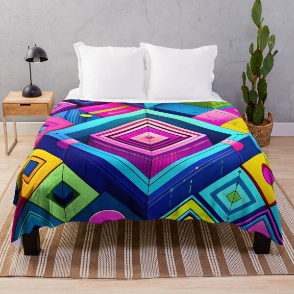 Item preview, Abstract Geometric Pattern Art - Vibrant Low Poly & Isometric Design designed and sold by PillowTalkyZone.