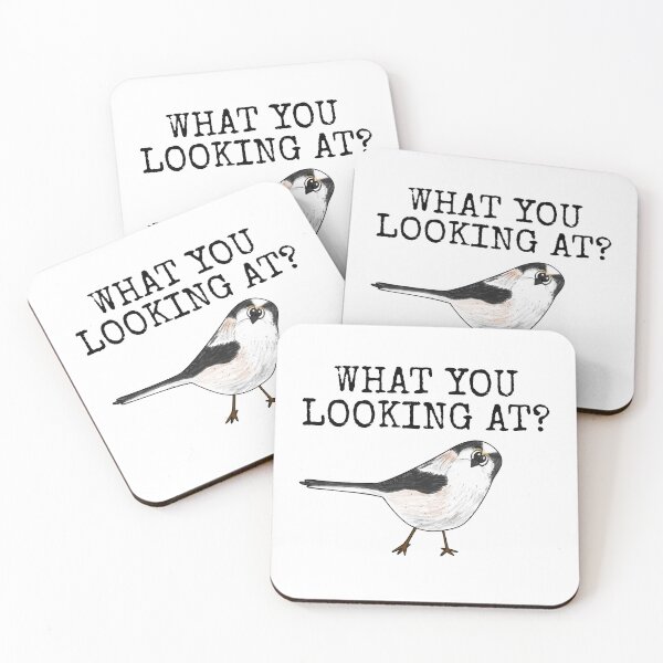 Item preview, What You Looking At? Long-Tailed Tit Bird Watcher Funny designed and sold by doodlerob.