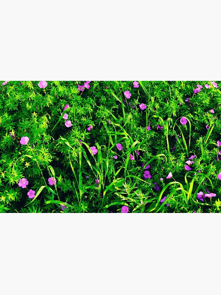 Thumbnail 6 of 6, Coffee Mug, Green Grass Summer Background with Little Lilac Flowers designed and sold by Mallorn.