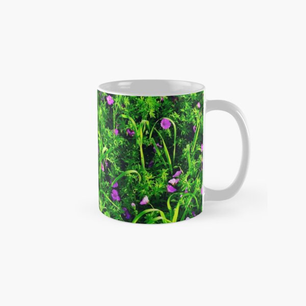 Item preview, Green Grass Summer Background with Little Lilac Flowers designed and sold by Mallorn.