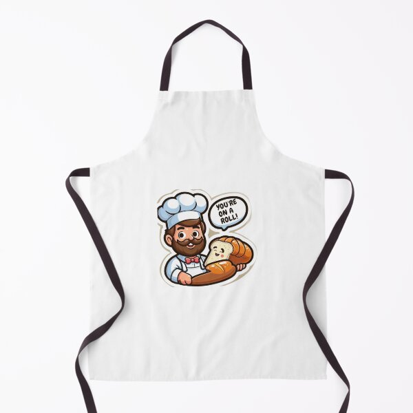 Item preview, Funny sticker with baker and happy bread designed and sold by Pablos2224.