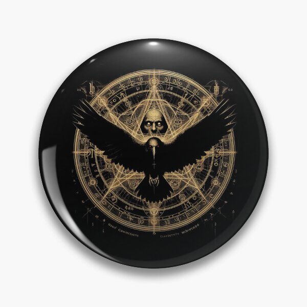 Item preview, Lords of Darkness, Raven, Pentagram designed and sold by CrisMor-Art.