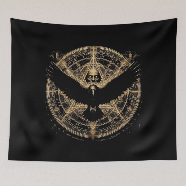 Item preview, Lords of Darkness, Raven, Pentagram designed and sold by CrisMor-Art.
