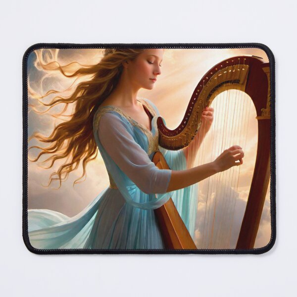 Item preview, Heavenly Melodies: Angelic Harpist in the Celestial Realm designed and sold by GrizzlyCollective.