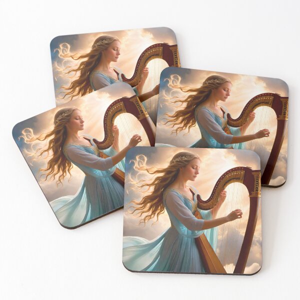 Item preview, Heavenly Melodies: Angelic Harpist in the Celestial Realm designed and sold by GrizzlyCollective.
