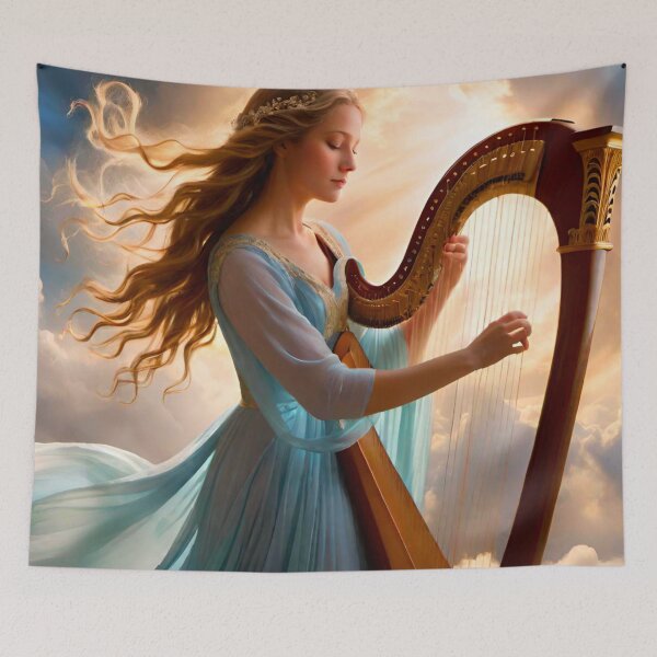 Item preview, Heavenly Melodies: Angelic Harpist in the Celestial Realm designed and sold by GrizzlyCollective.
