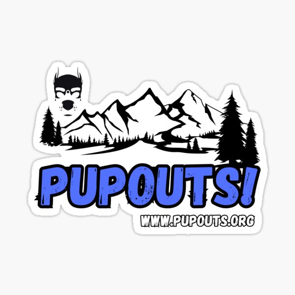 PupOuts! Blue Logo Merch Sticker