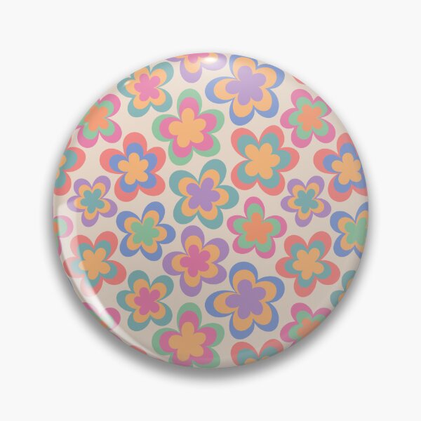 Item preview, Retro Rainbow Abstract Flowers designed and sold by CreativeDraws42.