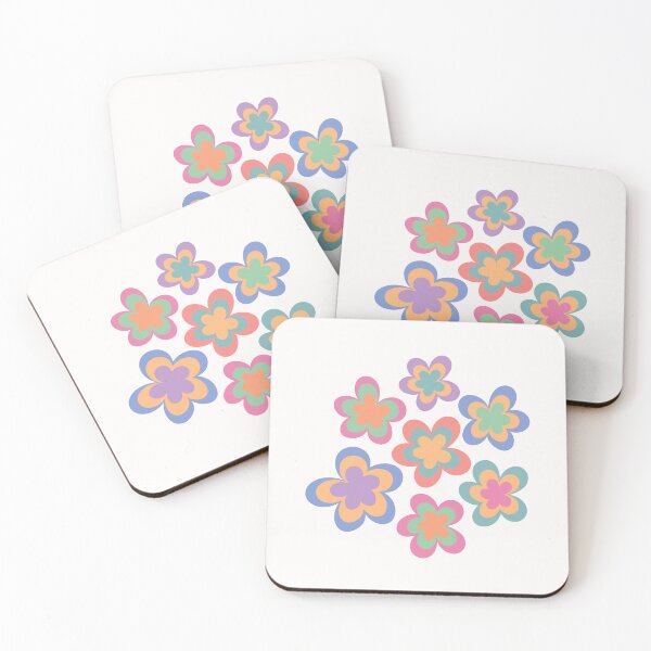 Item preview, Retro Rainbow Abstract Flowers designed and sold by CreativeDraws42.