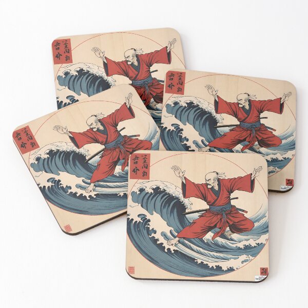 Item preview, Ninja red Japan style 16 surfing surfer designed and sold by RedWolfDisigne.